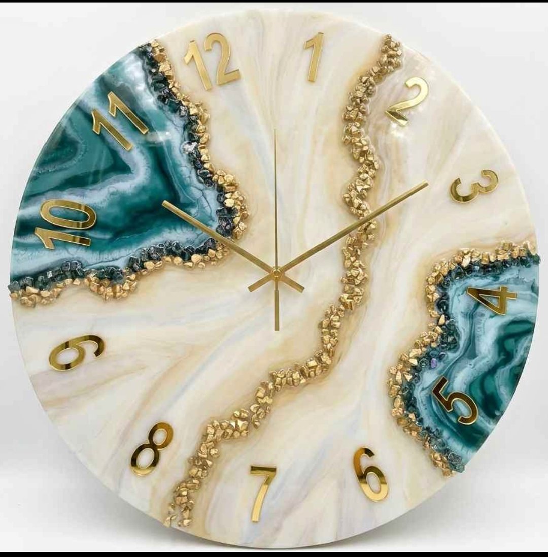 Unique Resin Clock 20" Inches