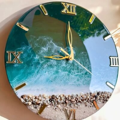 Ocean Resin Clock 16 inches