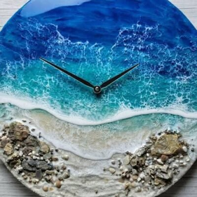 Beach Effect 16" Inches Resin Clock