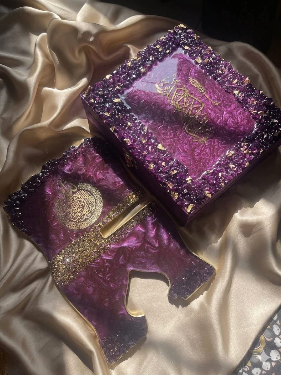 Purple Resin Rehal Quran Deal