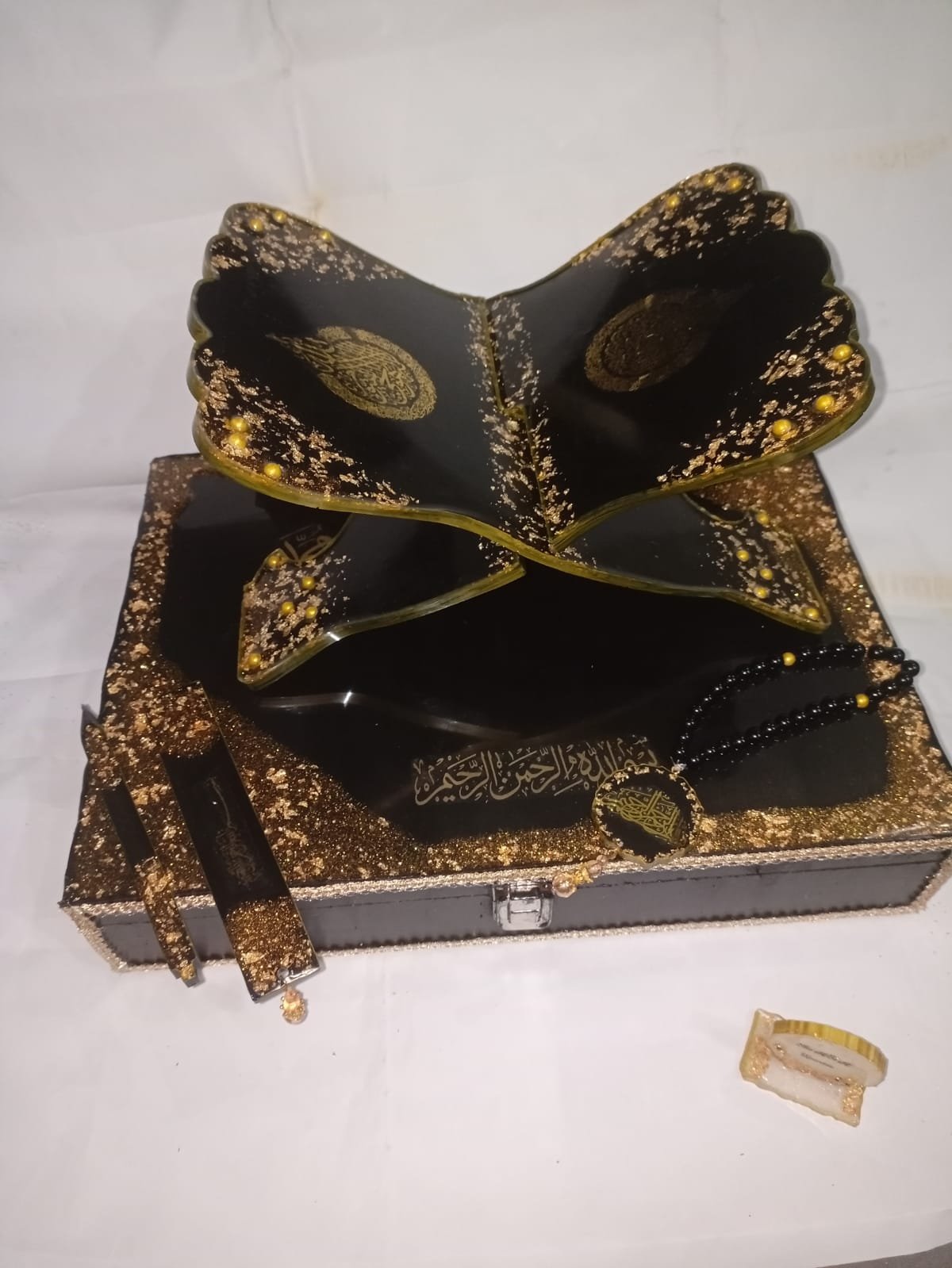 Black Rehal Resin Quran Box Deal