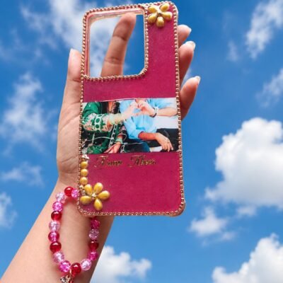 Resin Picture Mobile Cover with Charm hanging