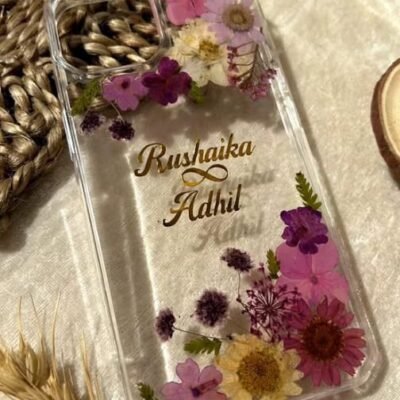 Resin Transparent Flower Mobile Cover