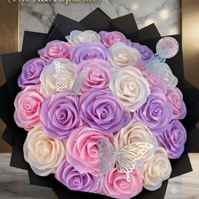 Multi Colour Ribbon Flower Bouquet