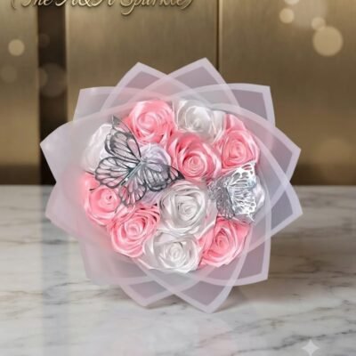 Double Tone Ribbon Bouquet