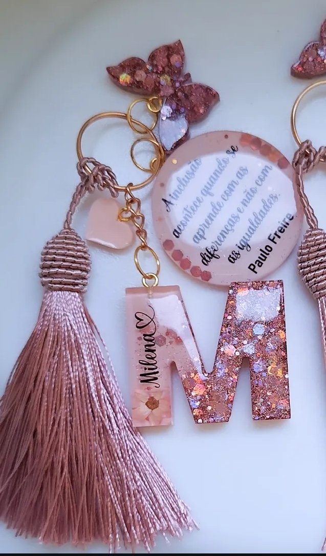 Resin Alphabet Keychain - Image 8