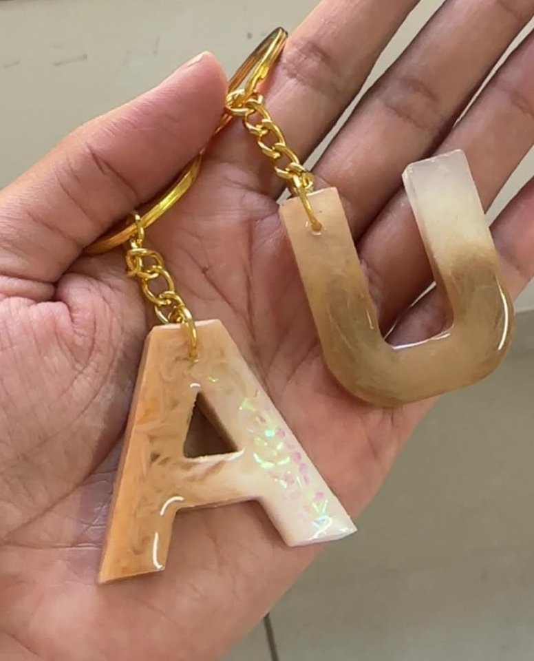 Resin Alphabet Keychain - Image 5