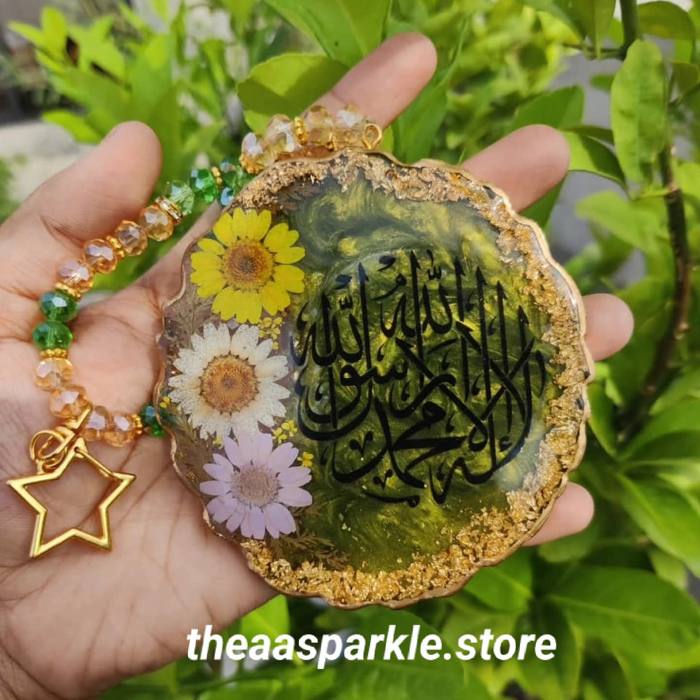 Resin Flower Car Hanging