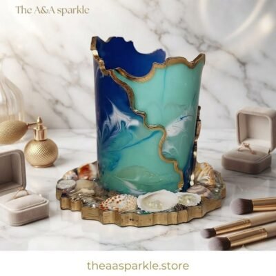 Customized Resin Stand Holder Sea Green