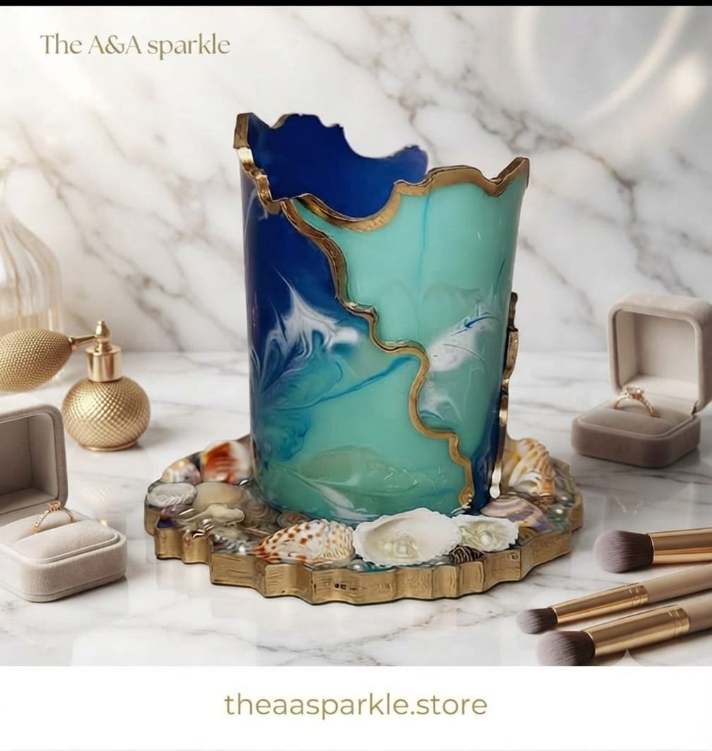 Customized Resin Stand Holder Sea Green