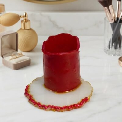 Customized Resin Stand Holder Deep Red