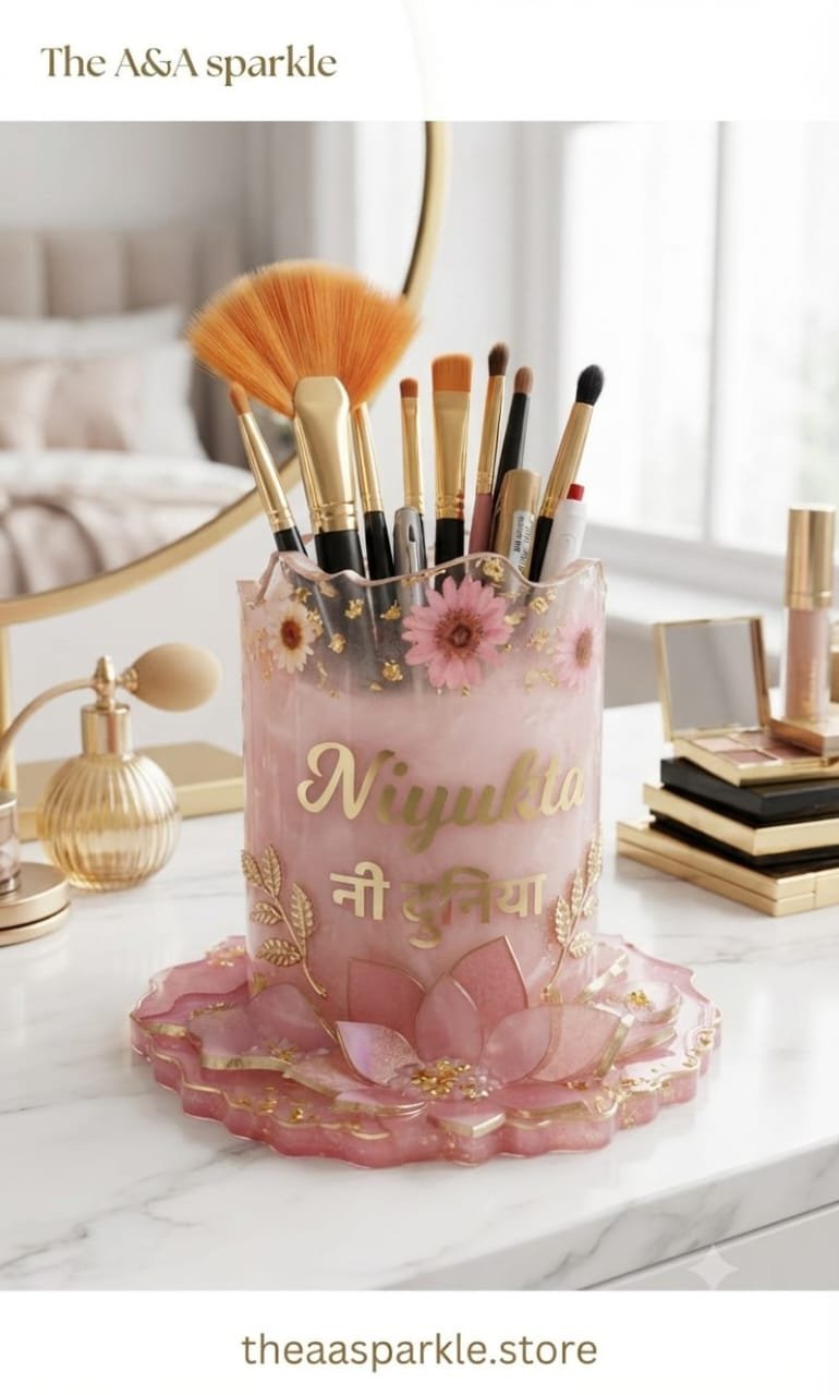 Customized Resin Stand Holder Luxury Pink