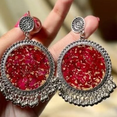 Customized Resin Red Jhumky