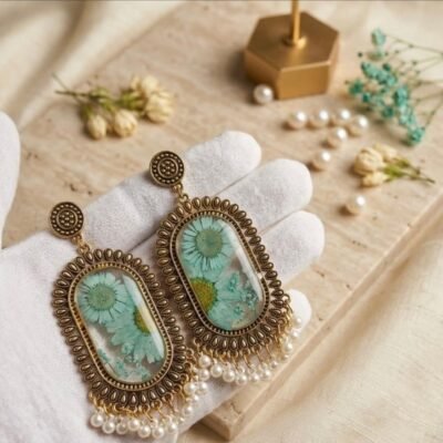 Customized Resin Green Jhumky