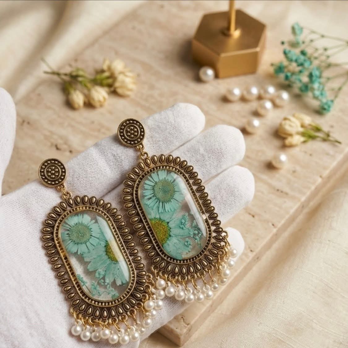 Customized Resin Green Jhumky