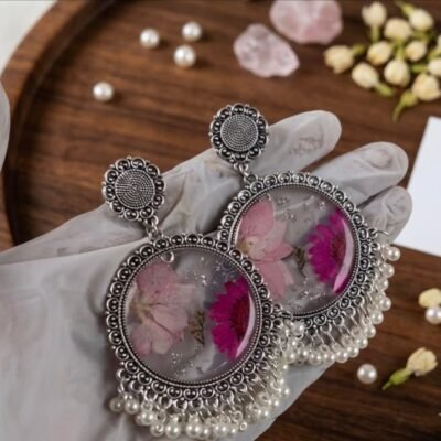 Customized Resin Transparent Flower Jhumky