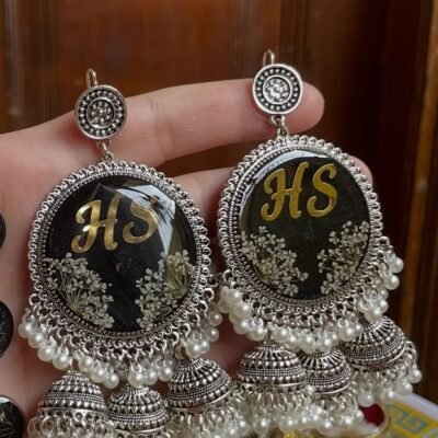 Fancy Resin Jhumkay | Custom Colour & Floral Design – The A&A Sparkle